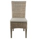 Conjunto de 4 sillas en un Kubu pies medio teca color gris KosyForm