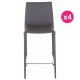 Lot de 4 Chaises Plan de Travail Grise KosyForm