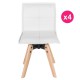 Lot de 4 Chaises Similicuir Blanc KosyForm