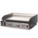 Plancha Tonio 2 lights box and plate stainless steel gas