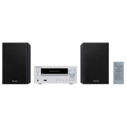 Pioneer Micro Chaine Silver avec Lecteur CD et Bluetooth Pioneer Micro Chaine Silver avec Lecteur CD et Bluetooth