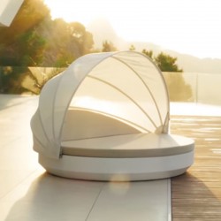 Transat XL avec Parasol Faz Daybed Laqué par Vondom