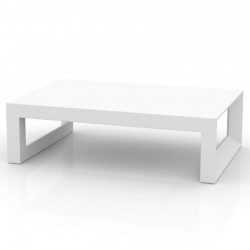 Niedrigen Rahmen Vondom weiße Rechteck Tisch