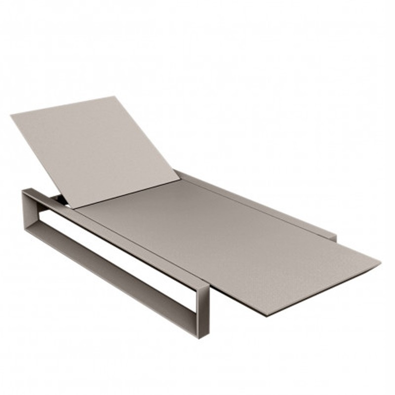 Lounger Frame Long Chair Vondom Taupe Matt Lounger Frame Long Chair Vondom Taupe Matt, Vondom Outdoor Furniture