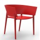 Set of 4 chairs Vondom design Africa Red