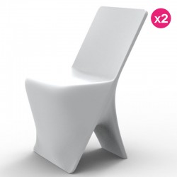 Juego de 2 sillas VONDOM diseño Sloo blanco