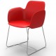 Conjunto de 2 cadeiras Vondom Pezzettina vermelho fosco e metal