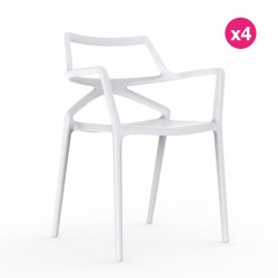 Set of 4 chairs Delta Vondom white