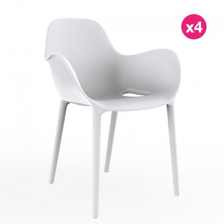 Lot de 4 Chaises Sabinas Vondom Blanc