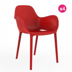 Conjunto de 4 cadeiras Sabinas Vondom Red
