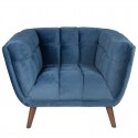 Cadeira azul do veludo e da noz de Meryl KosyForm