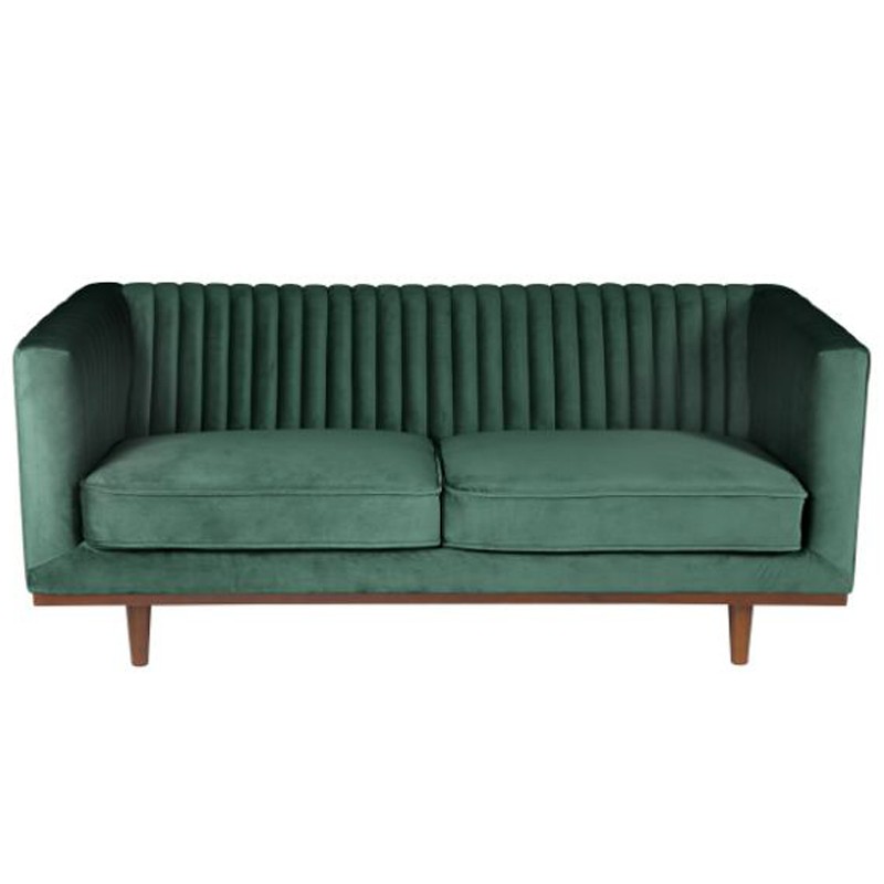 Vintage green velvet couch deals