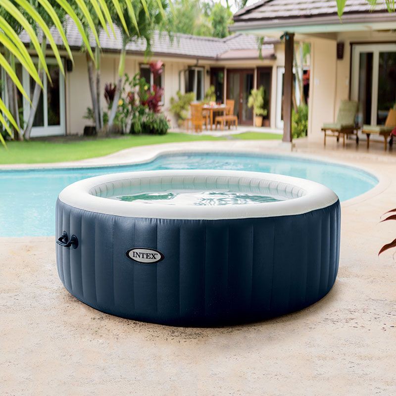 Spa gonflable PureSpa rond Bulles 6 places Bleu nuit - Intex