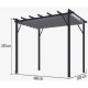 Pergola Aluminio Habrita Antracita 12m2 con lienzo de sombra