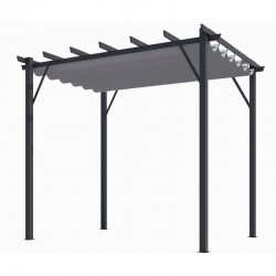 Pergola Aluminium Habrita Anthracite 12m2 with shade canvas