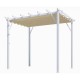 Pergola Aluminium Habrita Weiß 12m2 mit Schattierungsleine 140gr
