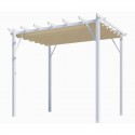 Pergola Aluminium Habrita Anthrazit 12m2 mit Schattierungsleine