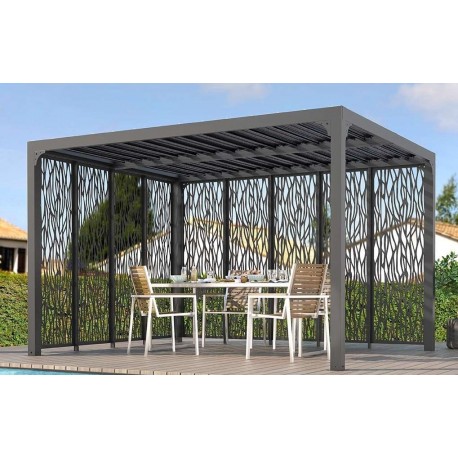 Lâminas orientais bioclimáticas pergola 11 m2 e Brise-Vue 2 Faces