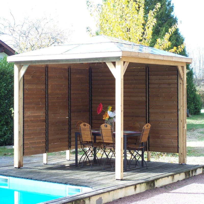 Kiosque de Jardin Blueterm en bois 12.32 m2 Habrita