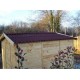 Refugio jardín madera maciza Habrita 6,45 m2 y techo de acero