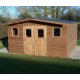 Refugio de jardín de madera maciza de Habrita de 12,3 m² y tablones de 42 mm