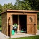 Thermabri Garden Shelter em Habrita Solid Wood 19.69 m2 com Telhado de Aço