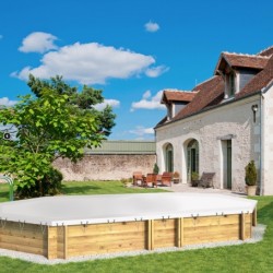 Couverture d'hiver piscines bois octogonales allongées OCTO Plus 640