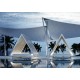 Transat Vela Daybed Vondom tilt white matte with sunshade