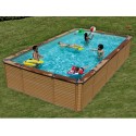 Piscina Legno Zodiac Azteck rettangolare Offse ground 690 x 365