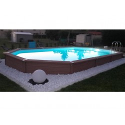 Piscine Bois Zodiac Azteck Ovale semi-enterrée 400 x 730