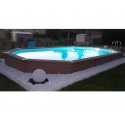 Swimmingpool Zodiac Azteck Ovale halb-begraben 400 x 730