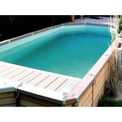 Piscine Bois Zodiac Azteck mixte Semi-enterrée 730 x 400