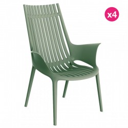 Set van 4 fauteuils Vondom Ibiza Lounge Green Pickle
