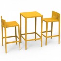 Set Mesa Spritz y 2 taburetes Vondom altura del asiento 76cm amarillo