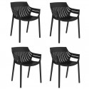 4-Stühle-Stapel Vondom Spritz schwarz