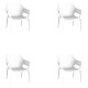 Lot de 4 fauteuils Vondom Spritz blanc