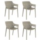 Juego de 4 sillones vondon Spritz sin blanquear