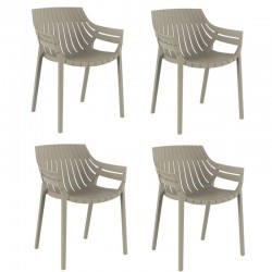 Lot de 4 fauteuils vondon Spritz écru