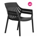 Juego de 4 sillones de bronce vondon spritz