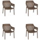 Lot de 4 fauteuils Vondon Spritz bronze