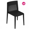 Conjunto de 4 Cadeiras Vondom Spritz preto
