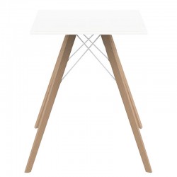 Vondom Esstisch Faz Wood Tablett weiß und natürliche Eiche