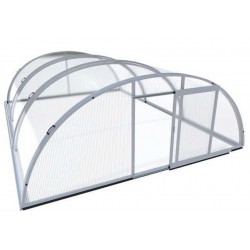 Abri de Piscine en Aluminium et Polycarbonate 394 x 854 x 140