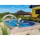 Refugio de piscina en Aluminio y Policarbonato 394 x 854 x 140