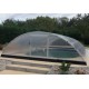 Rifugio per piscina in alluminio e policarbonato 394 x 854 x 140