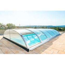 Abri de Piscine en Aluminium et Polycarbonate 390 x 642 x 75