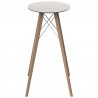 Tisch Rund vondom Faz Wood Plateau Weiß Tour Schwarz und Fuß Eiche Natur Eiche Durchmesser 120cm H74cm