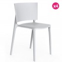 Conjunto de 4 sillas blancas Vondom Africa