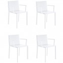 Lot de 4 fauteuils Vondom Quartz blanc