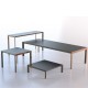 Table carré Frame Aluminium Vondom 70x70xH74 noir